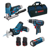 Pack 4 outils 12V 2X20AH kit en sac Bosch Professional 0615990M06