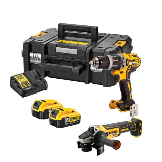 Pack DeWalt DCK2080P2T-QW perceuse + meuleuse 18V