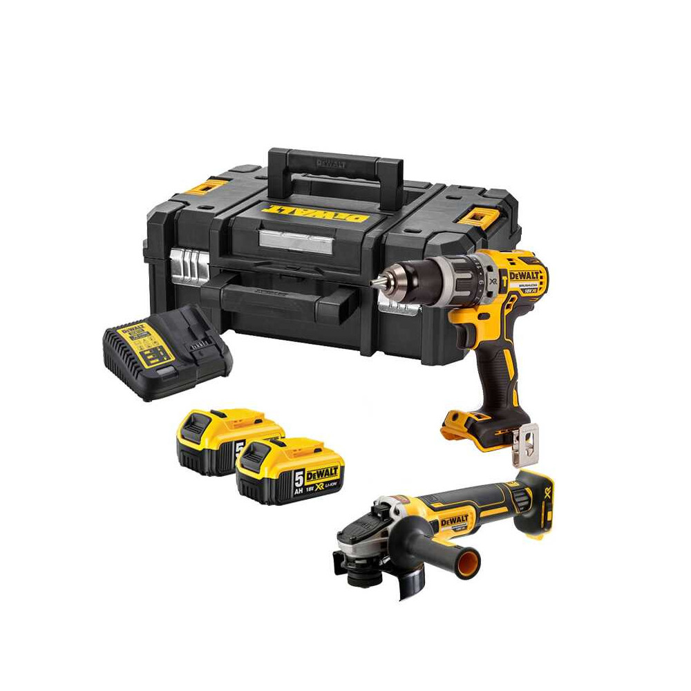 Pack DeWalt DCK2080P2T-QW perceuse + meuleuse 18V