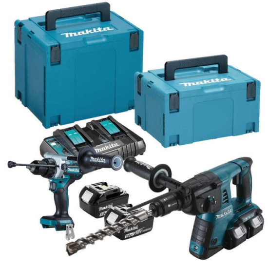 Pack Makita DLX2470PTJ DHR264 et DHP486