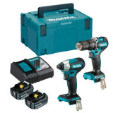 Pack Makita DLX2414TJ DTD157 et DHP487 18V