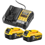 Pack 2 batteries 5,0 Ah DeWalt DCB1104P2-QW