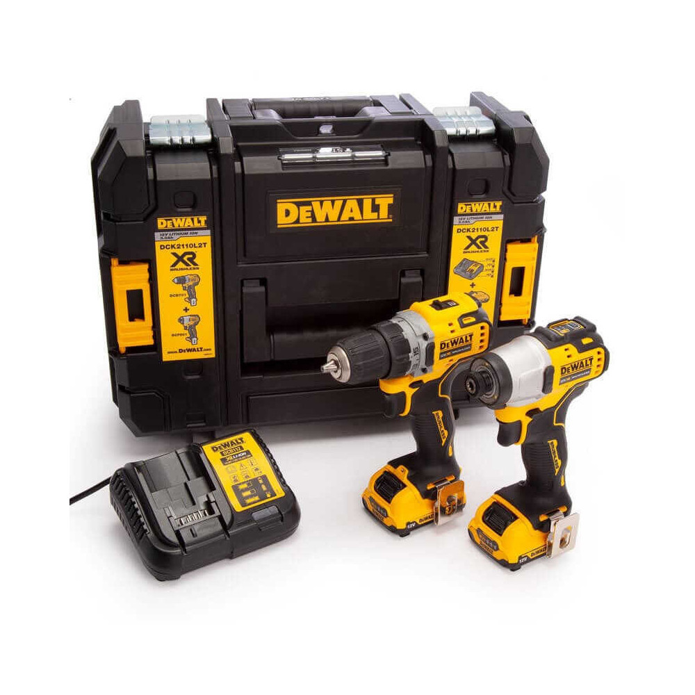 Pack DeWalt DCK2110L2T-QW 12V XR DCD701 + DCF801