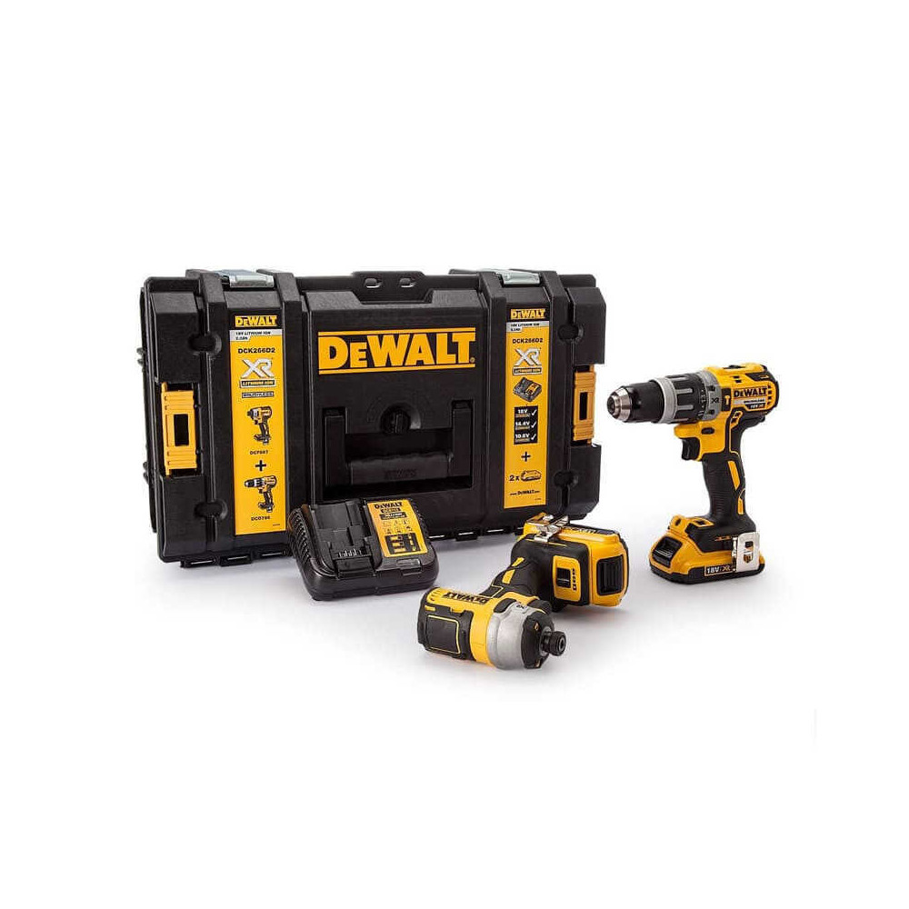 Pack perceuse percussion + visseuse DeWalt DCK266D2