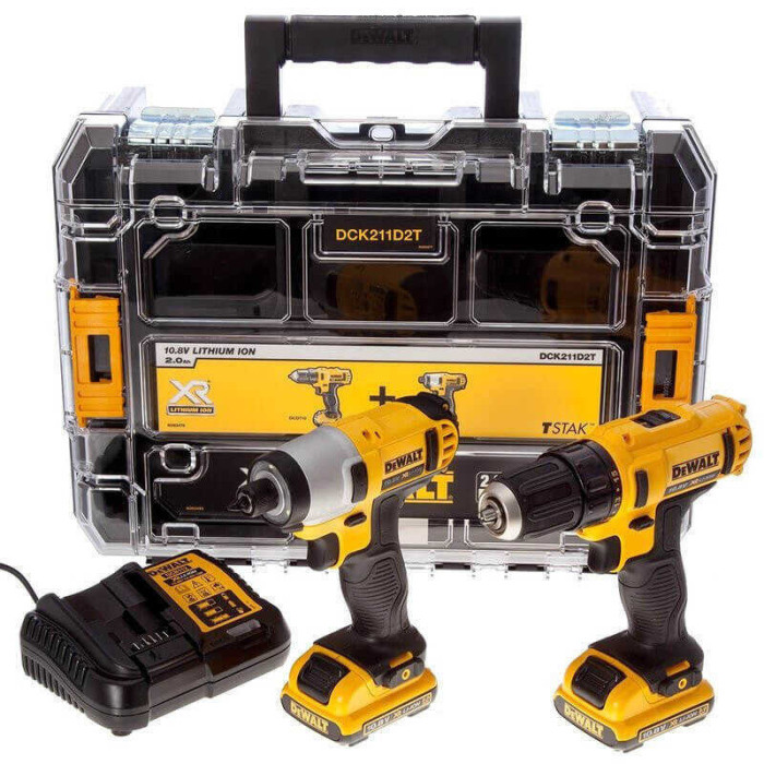 Pack perceuse et visseuse à chocs DeWalt DCK211D2T