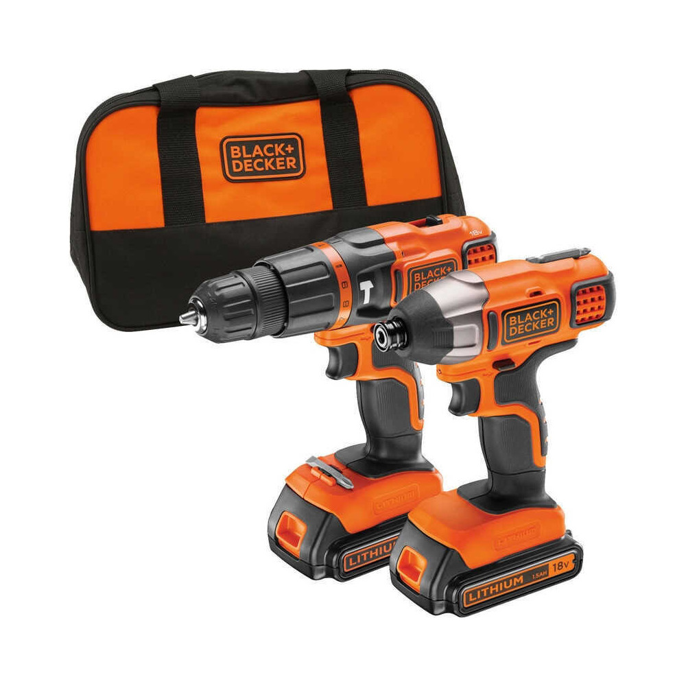 Pack perceuse et visseuse à chocs 18 V BLACK+DECKER BDCHIM18B