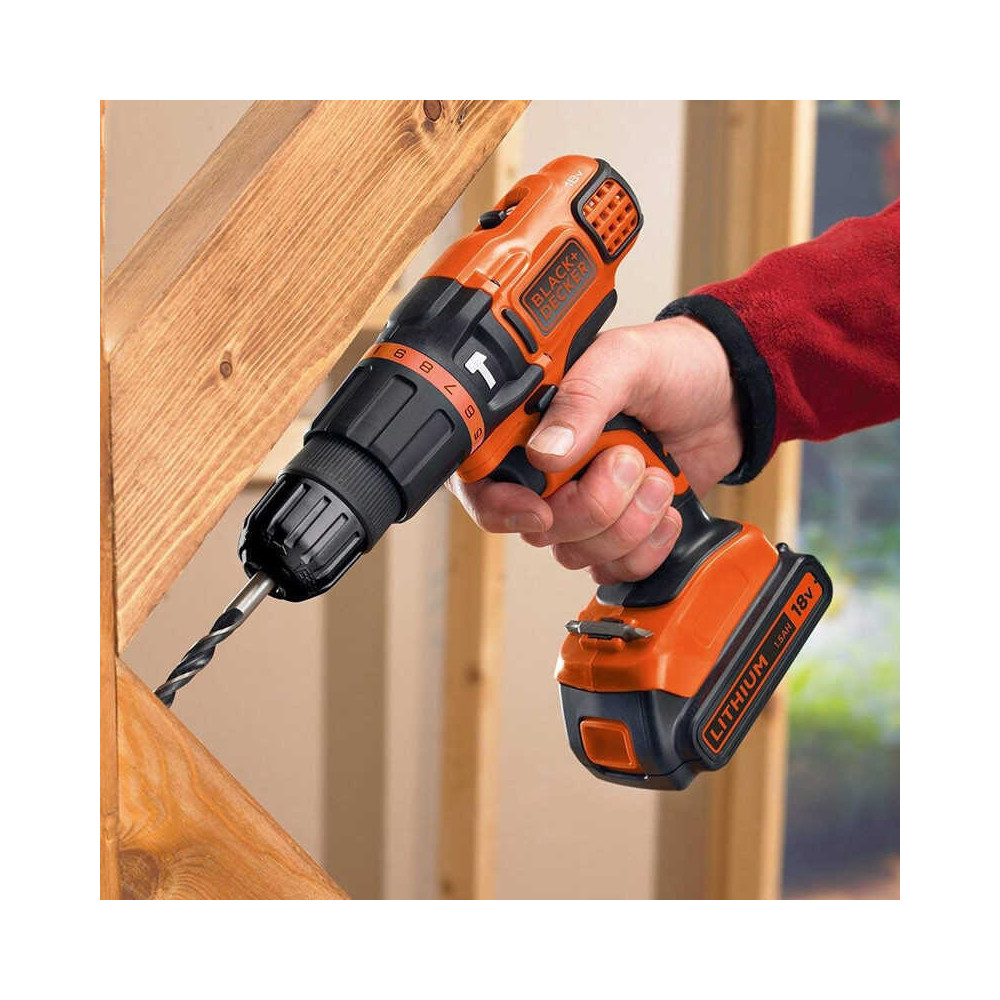 Pack perceuse et visseuse à chocs 18 V BLACK+DECKER BDCHIM18B