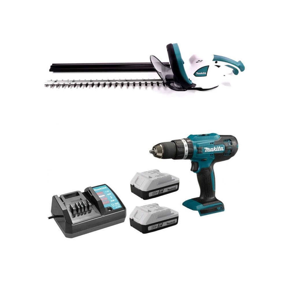 Pack Makita DF488DWE_UH522DZ perceuse + taille-haie