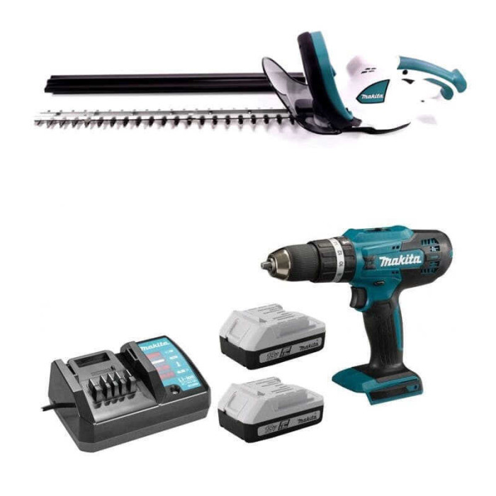 Pack Makita DF488DWE_UH522DZ perceuse + taille-haie
