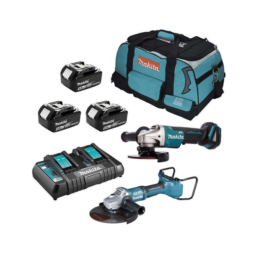 Pack 2 meuleuses d'angle Makita DLX2269PT1