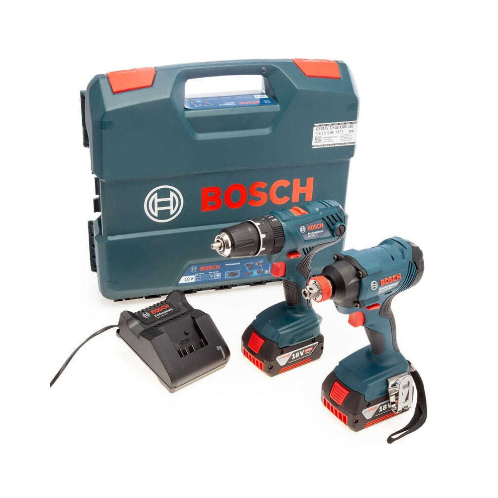 Pack GSB 18V-21 + GDX 18V-180 Bosch Professional 0615990M73