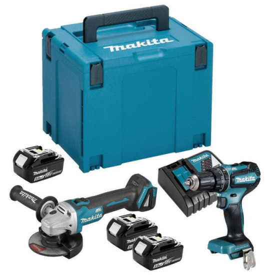 Pack perceuse et meuleuse 18 V Makita DLX2334J
