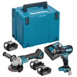 Pack perceuse et meuleuse 18 V Makita DLX2334J