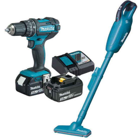 Pack Makita DLX2422 perceuse DHP482 + aspirateur