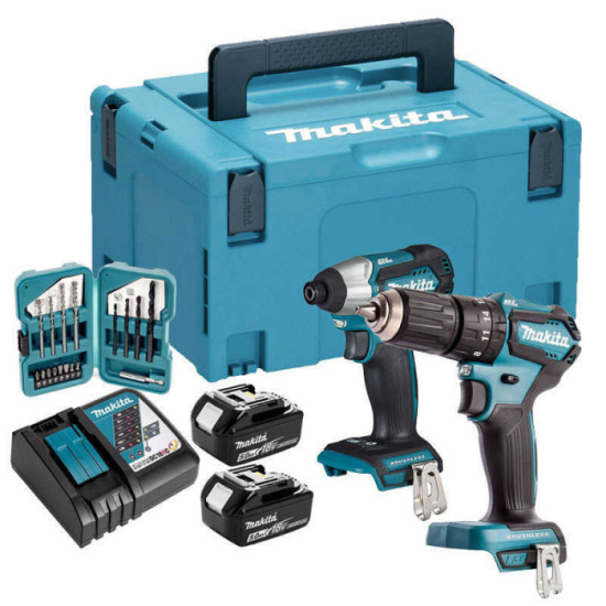Pack Makita DLX2221TJ2 DTD155Z et DHP483Z 18V