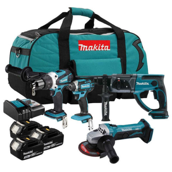 Pack 4 outils Makita DLX4017 18V 3 x 3,0 Ah