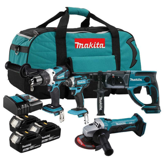 Pack 4 outils Makita DLX4017 18V 3 x 3,0 Ah