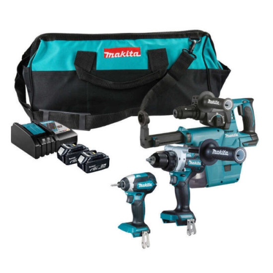 Combopack 3 outils LXT 2 x 5,0 Ah Makita DLX3154TX1