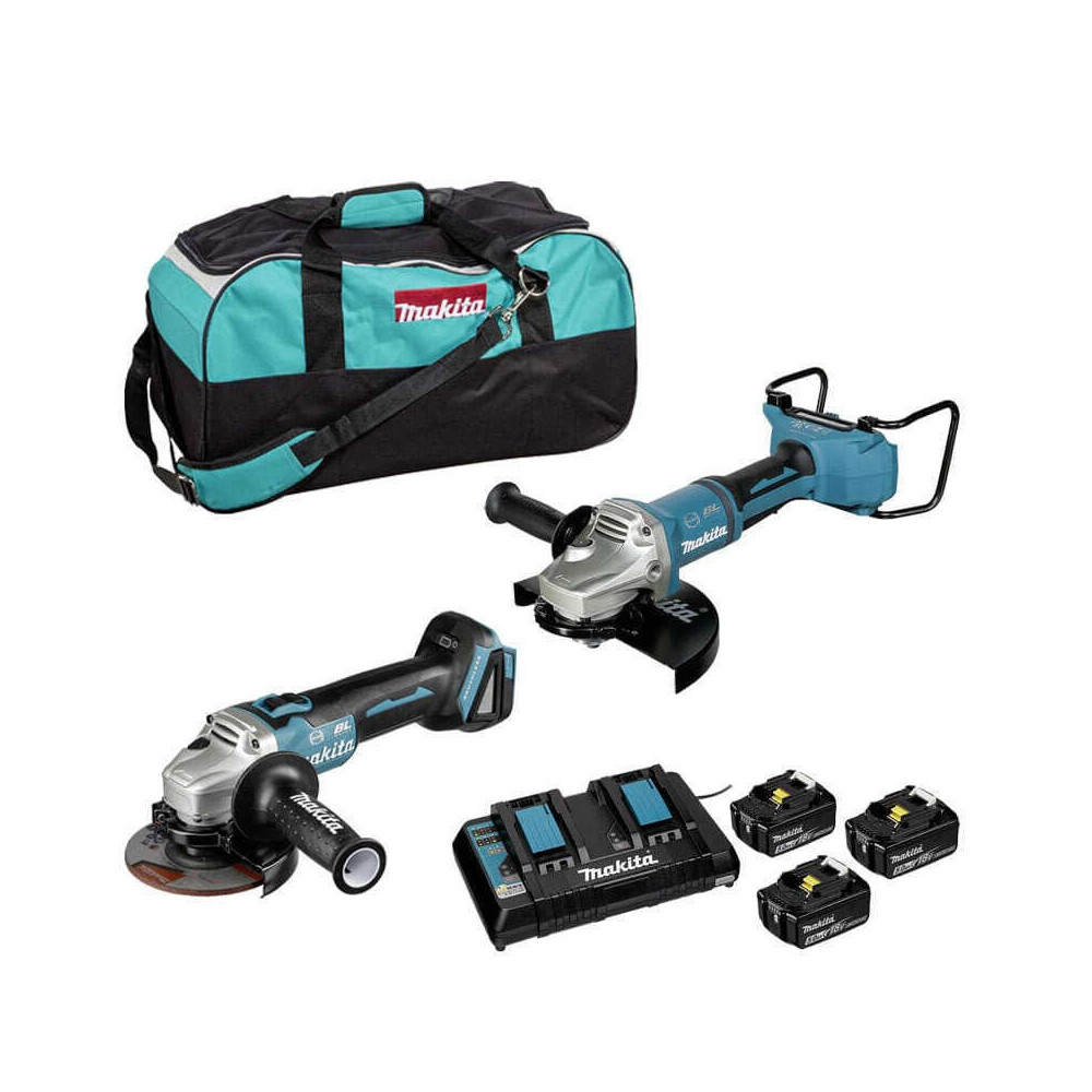 Pack Makita DLX2245PT1 2 meuleuses 230 et 125 mm