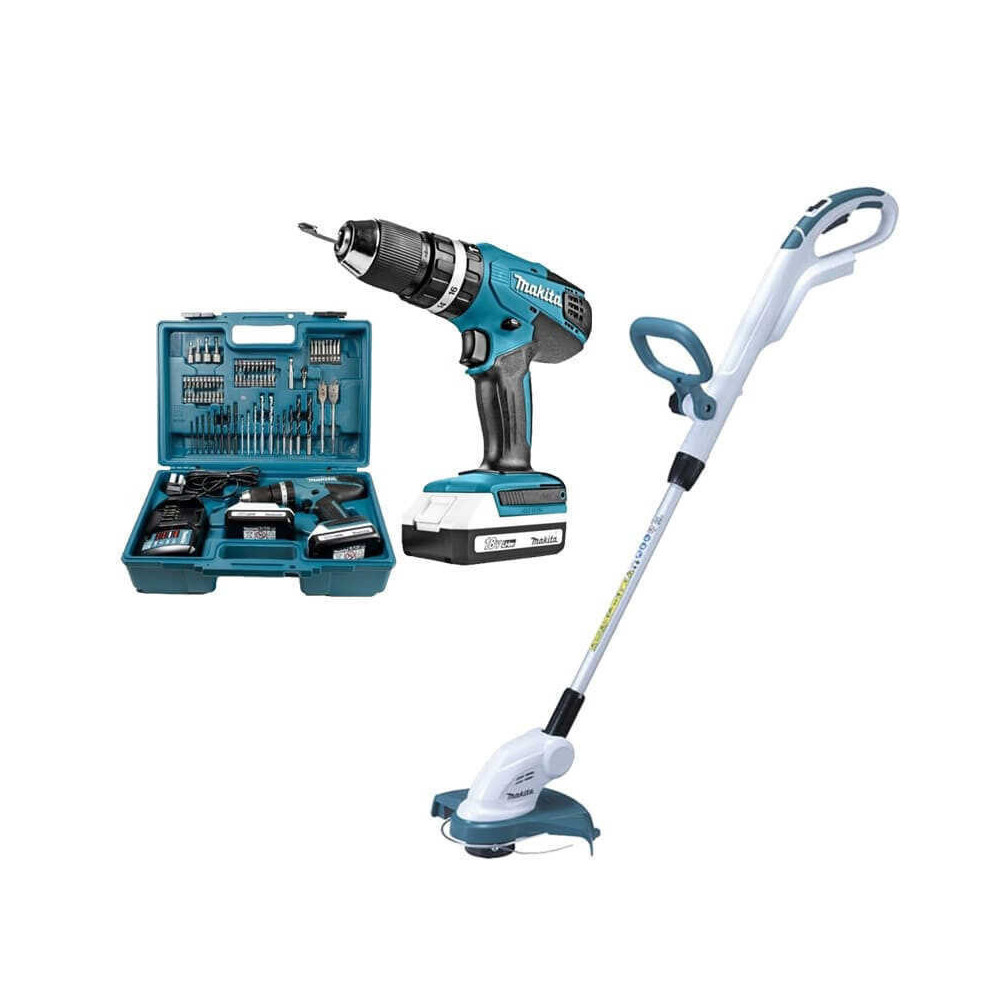Pack Makita perceuse et coupe-herbe COMBO-HP457DWE10-UR180DZ