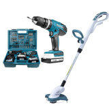 Pack Makita perceuse et coupe-herbe COMBO-HP457DWE10-UR180DZ