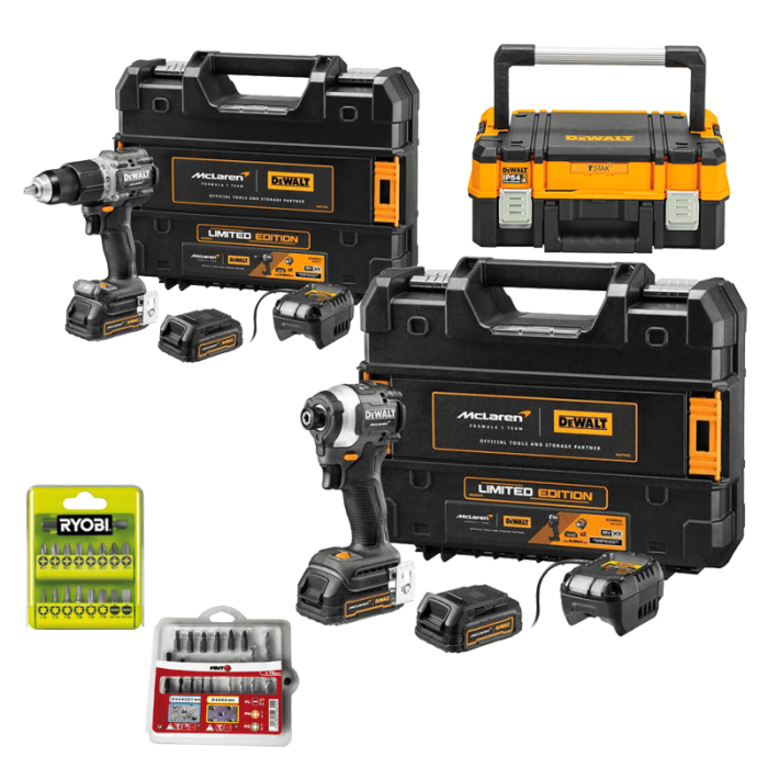 Pack édition McLaren avec accessoires DeWalt PROMO-LOT006