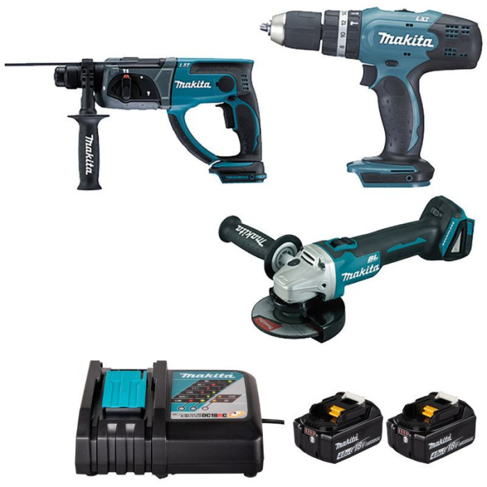 Pack 3 machines Makita DLX3136M 18V LXT