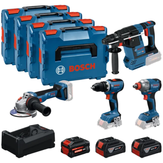 Pack 4 outils 18V 2X50AH 1X55 ah sans fil Bosch