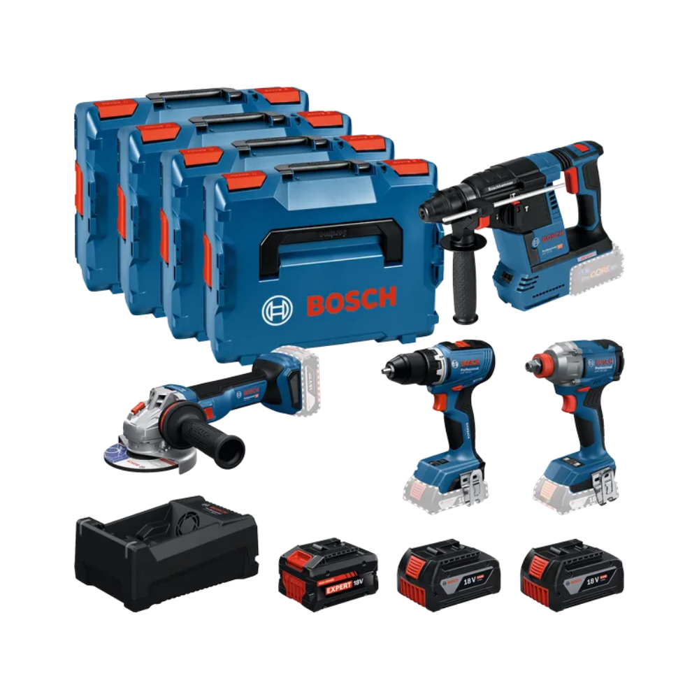 Pack 4 outils 18V 2X50AH 1X55 ah sans fil Bosch