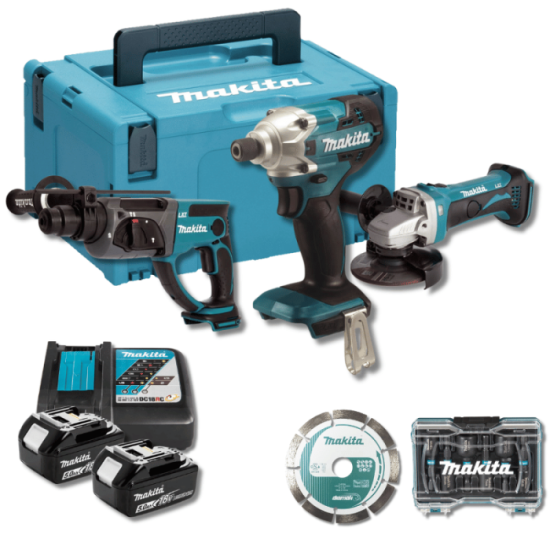 Pack 3 machines Makita XPACK-MACO-01 18 V LXT