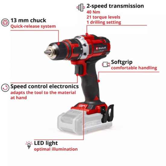 Perceuse visseuse Einhell TE-CD 18/40 Li-Solo