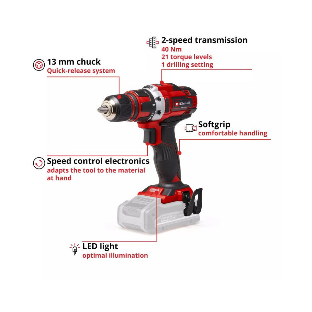 Perceuse visseuse Einhell TE-CD 18/40 Li-Solo