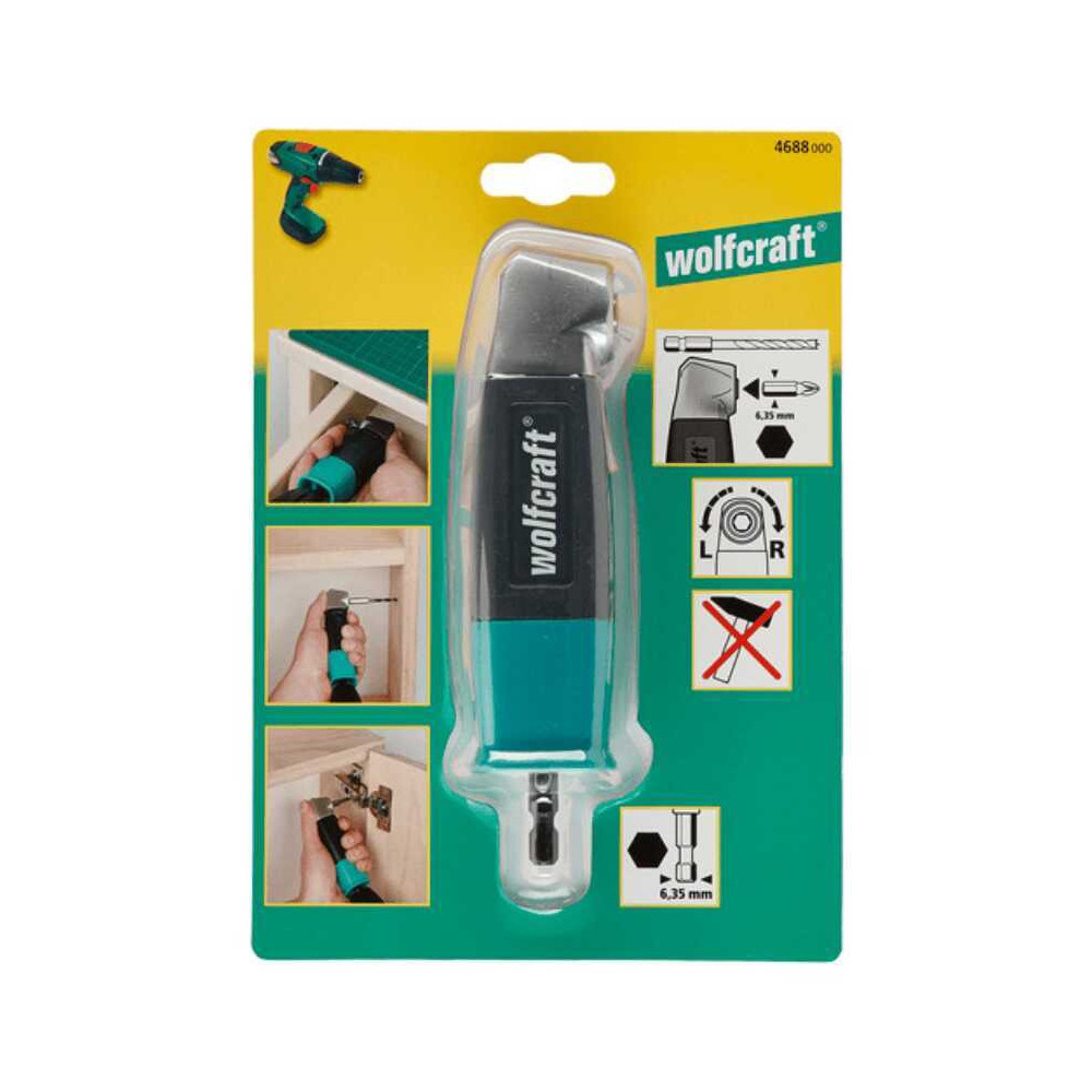 Renvoi d'angle Wolfcraft 4688000 hexagonal 1/4"