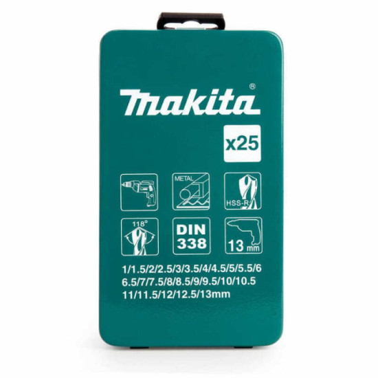 Forets métal HSS-R Makita D-54097 coffret 25 pcs