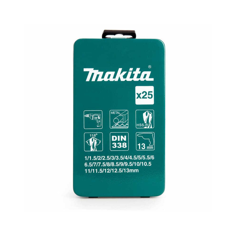 Forets métal HSS-R Makita D-54097 coffret 25 pcs