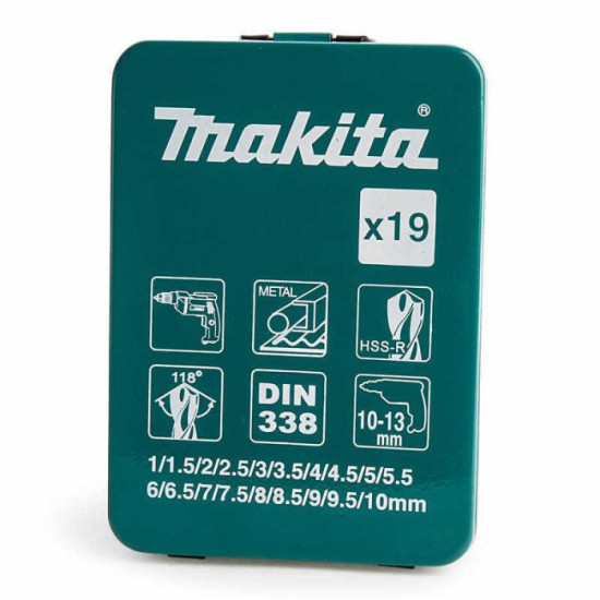 Coffret forets métal HSS-R Makita D-54081 19 pcs