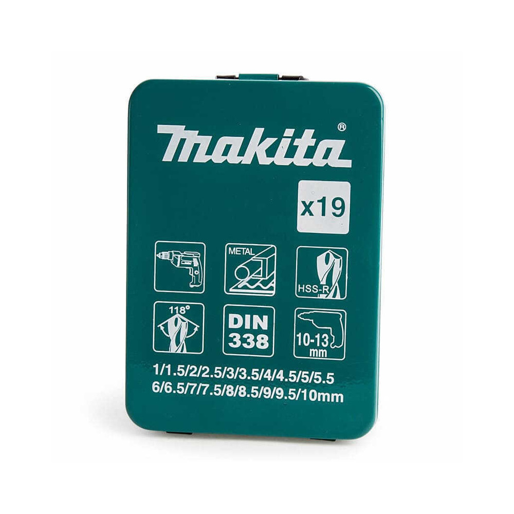 Coffret forets métal HSS-R Makita D-54081 19 pcs