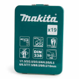 Coffret forets métal HSS-R Makita D-54081 19 pcs