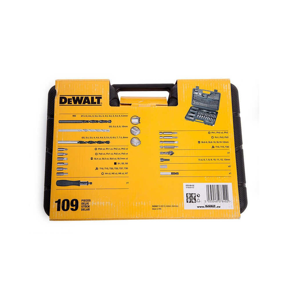 Coffret 109 accessoires DeWalt DT0109