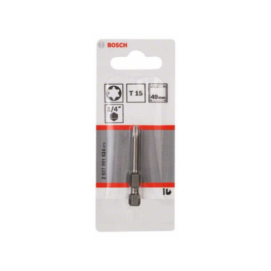 Embout de vissage Torx T15 Bosch 2607001634 49 mm