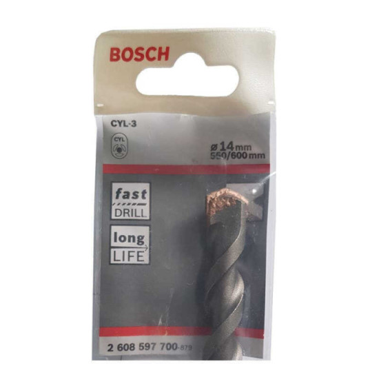 Foret à béton Bosch CYL-3 2608597700 Ø14 x 600 mm