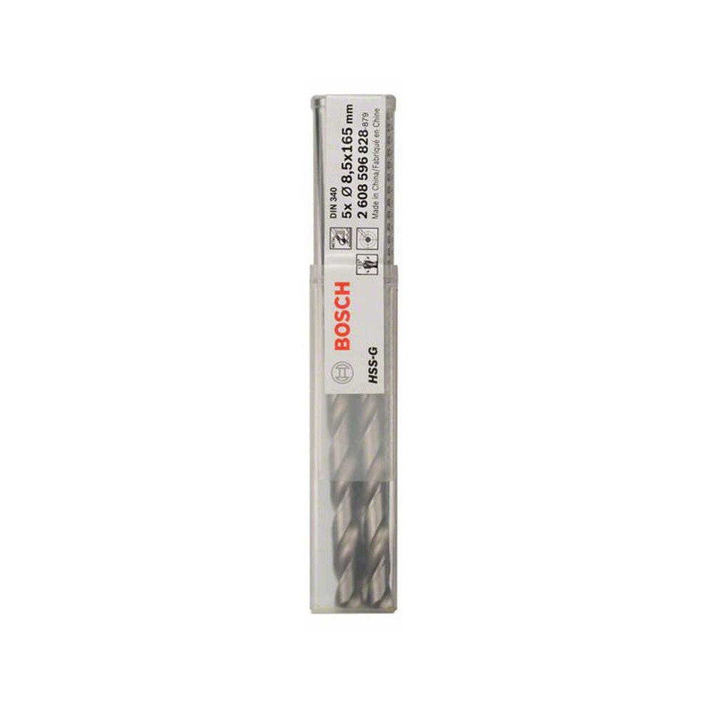 Lot 5 forets métal HSS-G Bosch 2608596828 Ø 8,5 mm