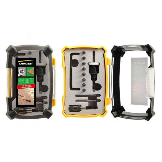 Kit terrasse Diager 9000A foret fraisoir Ø4,0 mm