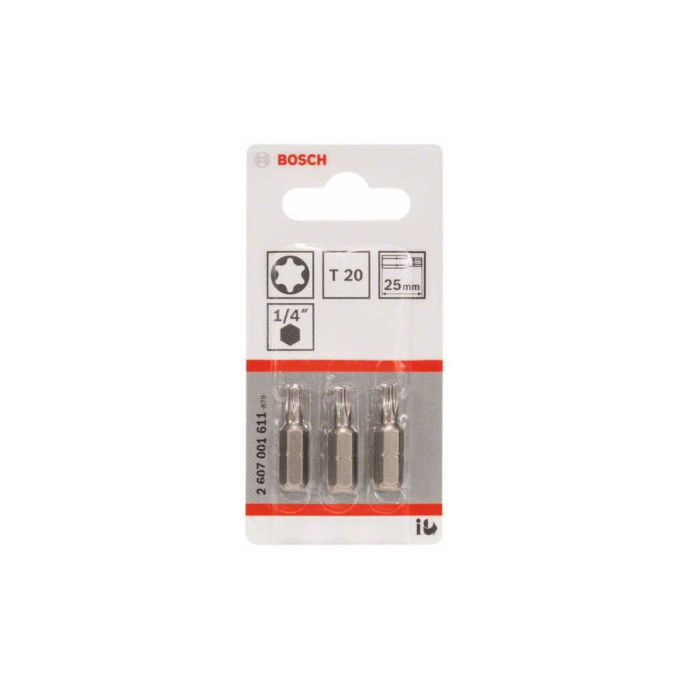 Embout de vissage Torx T20 Bosch 2607001611 x3