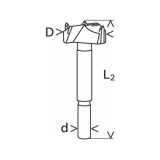 Mèche à façonner à mise rapportée Bosch 2608597614