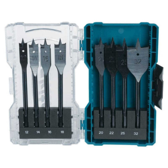 Jeu 8 mèches plates à bois Makita E-08698
