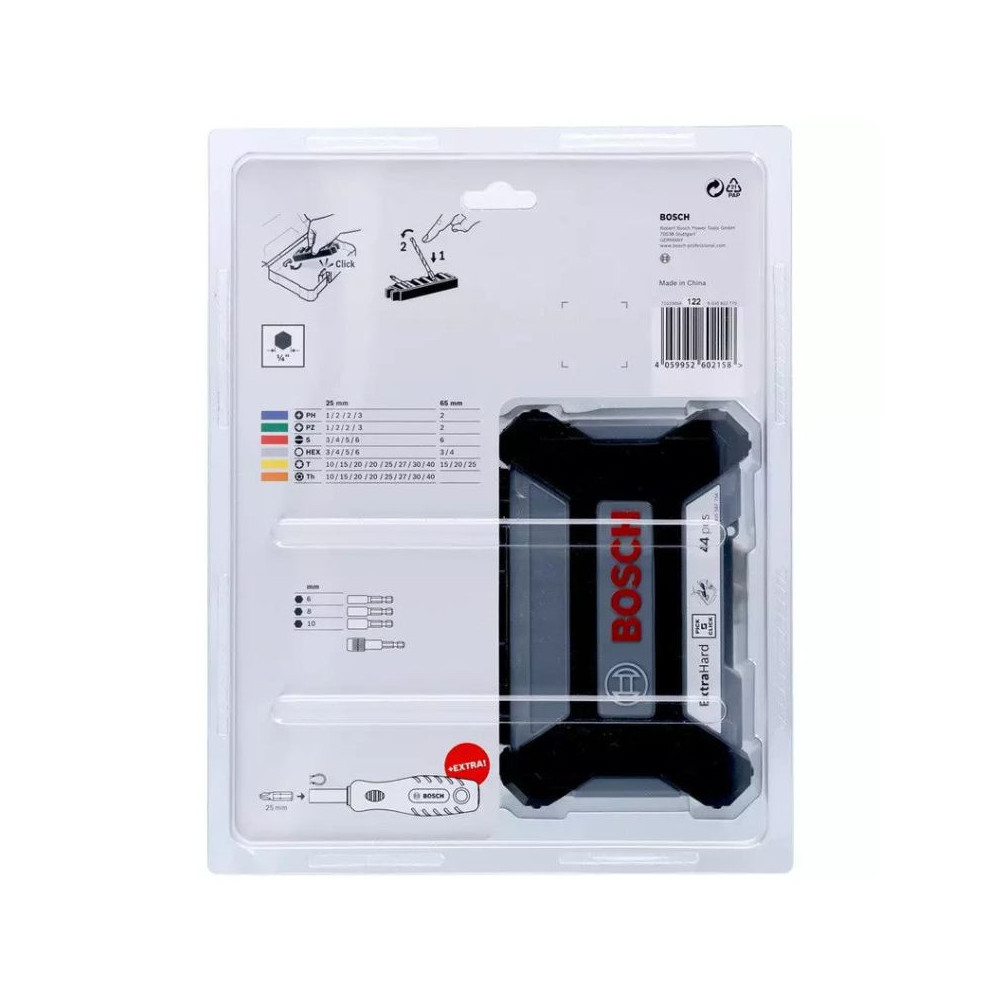 Coffret 45 embouts de vissage Bosch 2607017693