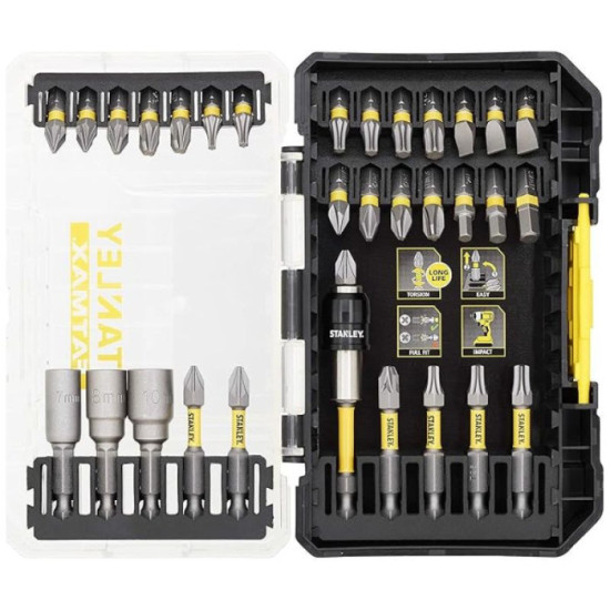 Coffret d'embout impact torsion fatmax 32 pcs Stanley STA88557-XJ