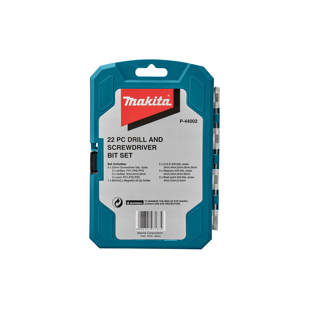 Coffret 22 embouts avec porte-embout Makita P-44002