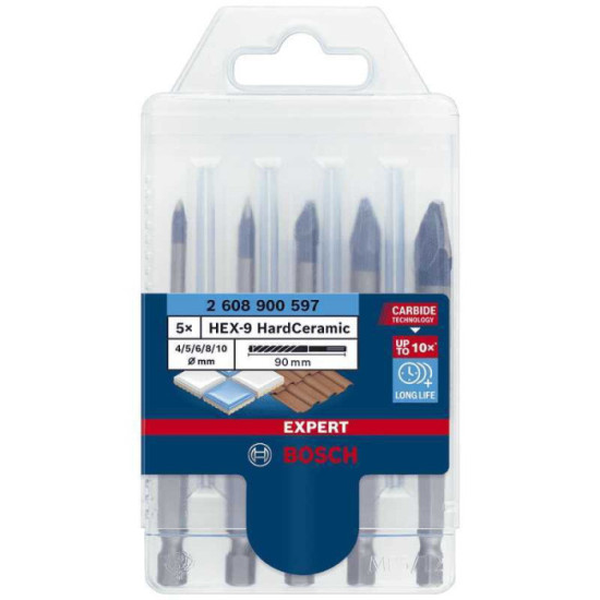 Coffret de forets EXPERT HEX-9 Hard Bosch 2608900597